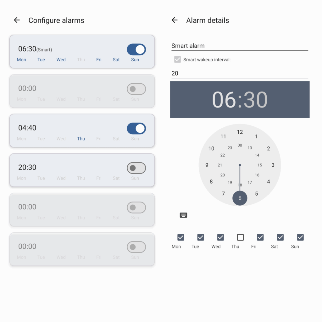 Podgląd listy alarmów oraz pojedynczego alarmu typu Smart
